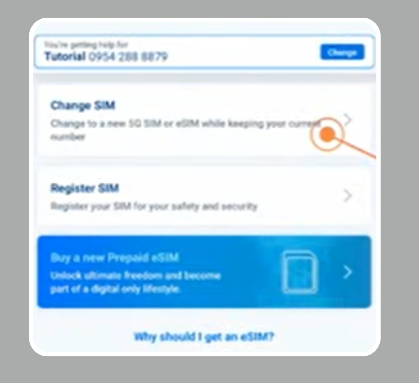 Change to eSIM
