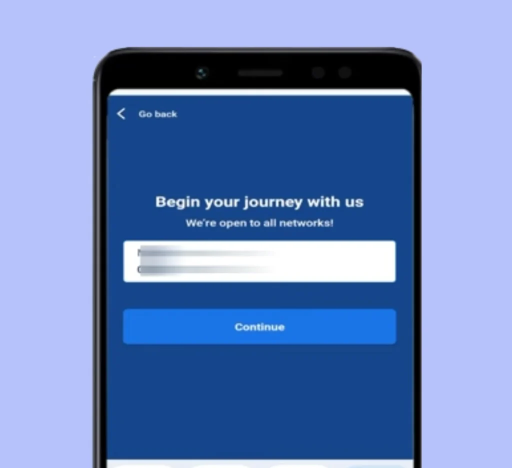 enter your TM number in GlobeOne app